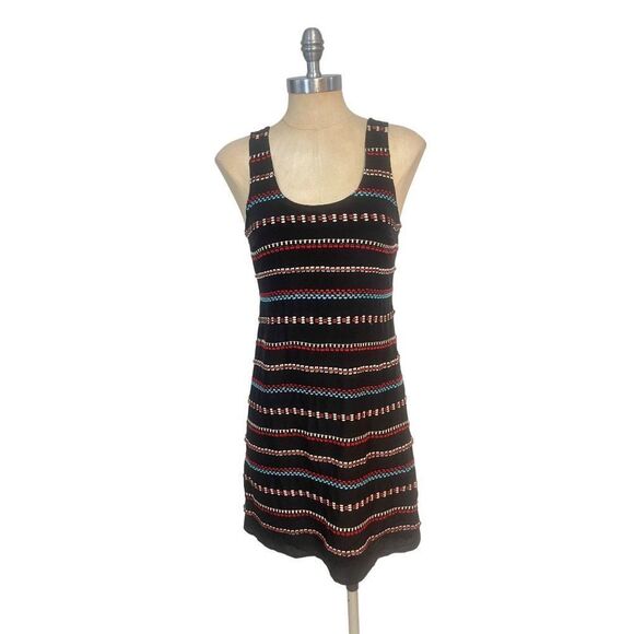 Frock by Tracy Reece Black Beaded Sleeveless sheath Silk Dress Petite P - Picture 1 of 6
